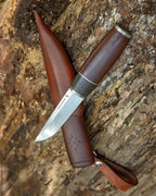 The m390 powder steel puukko knife.