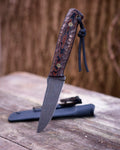 The EDC Knife, D2 steel, terracotta/black micarta, kydex.