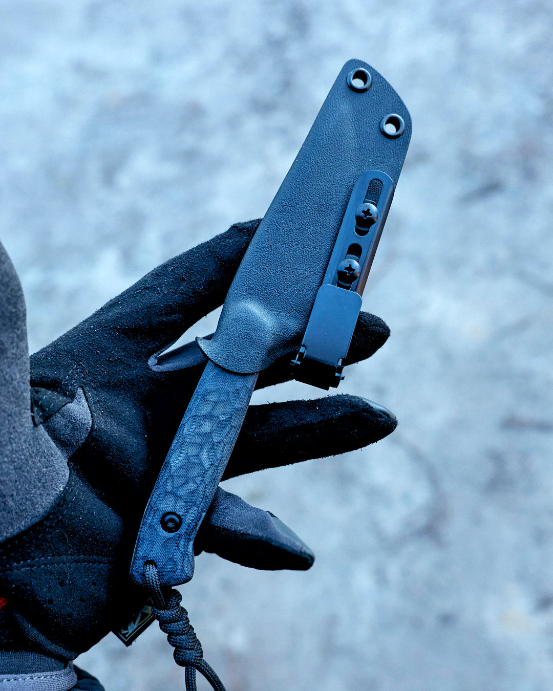 The EDC Knife, D2 steel, denim micarta, kydex