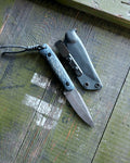 The EDC Knife, D2 steel, denim micarta, kydex
