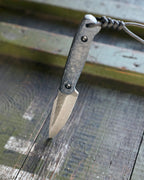 The EDC Knife, D2 steel, denim micarta, kydex