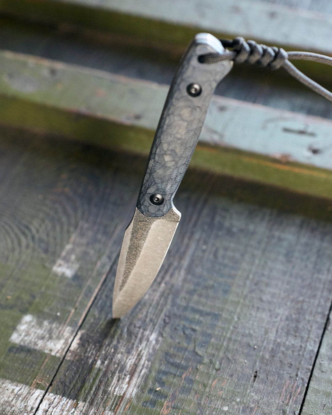 The EDC Knife, D2 steel, denim micarta, kydex