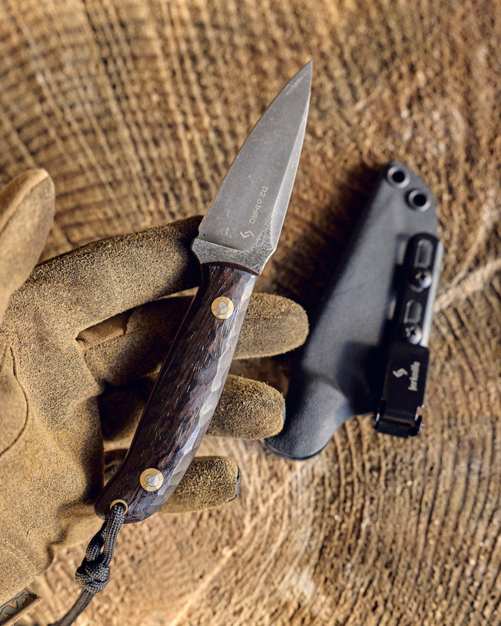 The EDC Knife, D2, wenge, kydex.