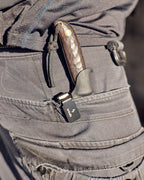 The EDC Knife, D2, wenge, kydex.