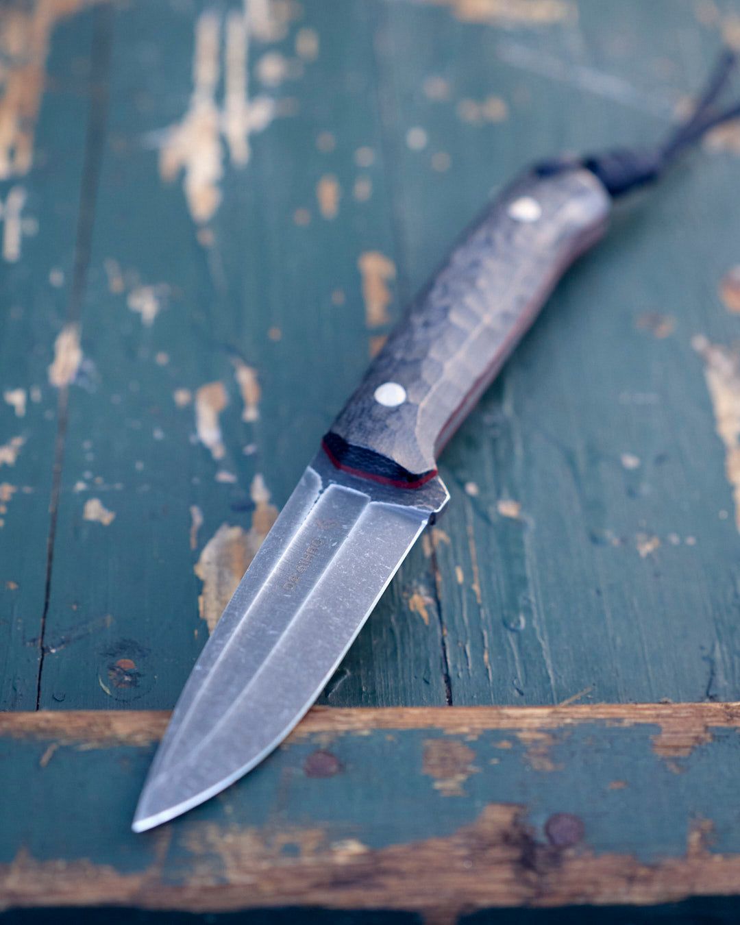The EDC Knife, D2 steel, black micarta, kydex.
