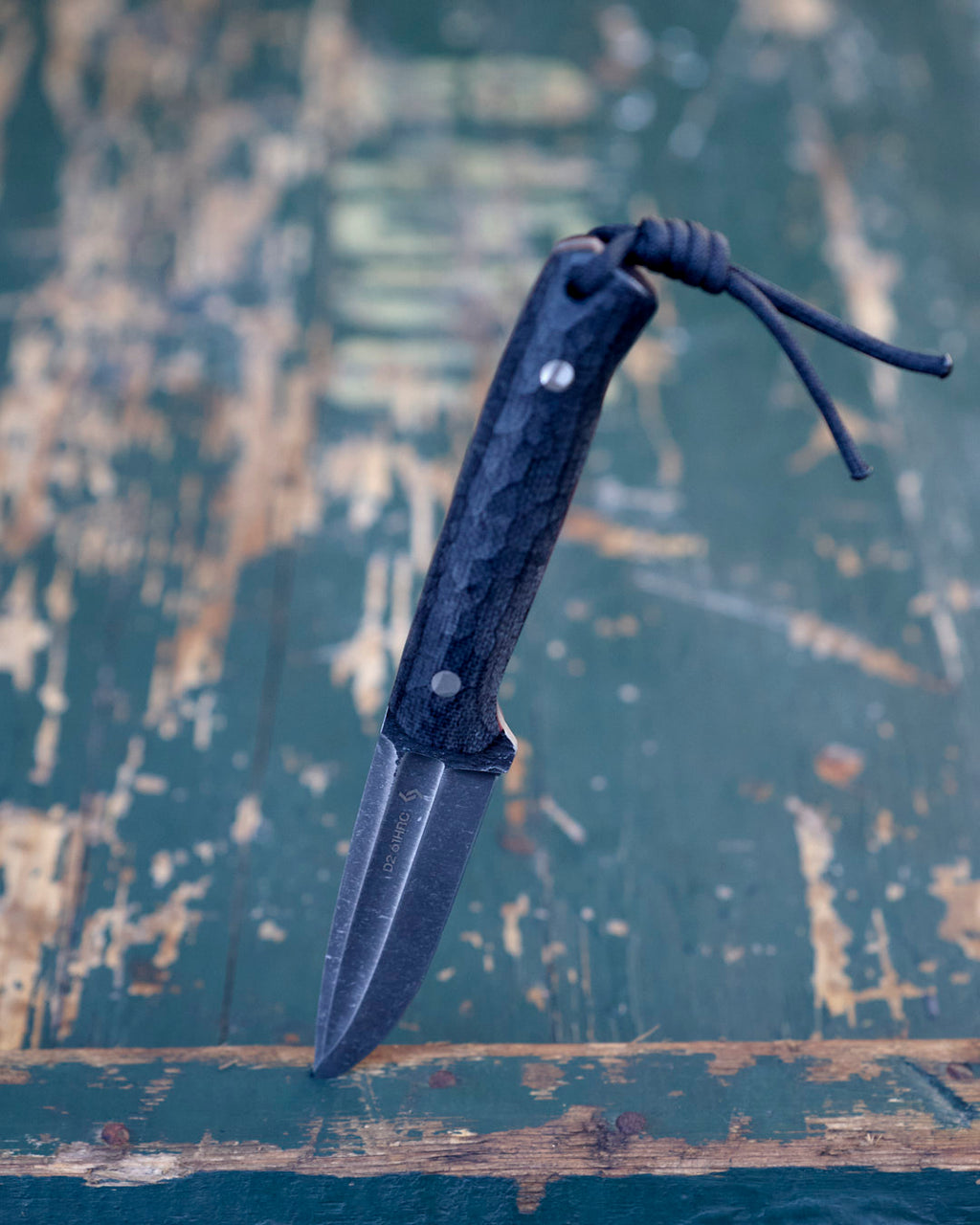 The EDC Knife, D2 steel, black micarta, kydex.