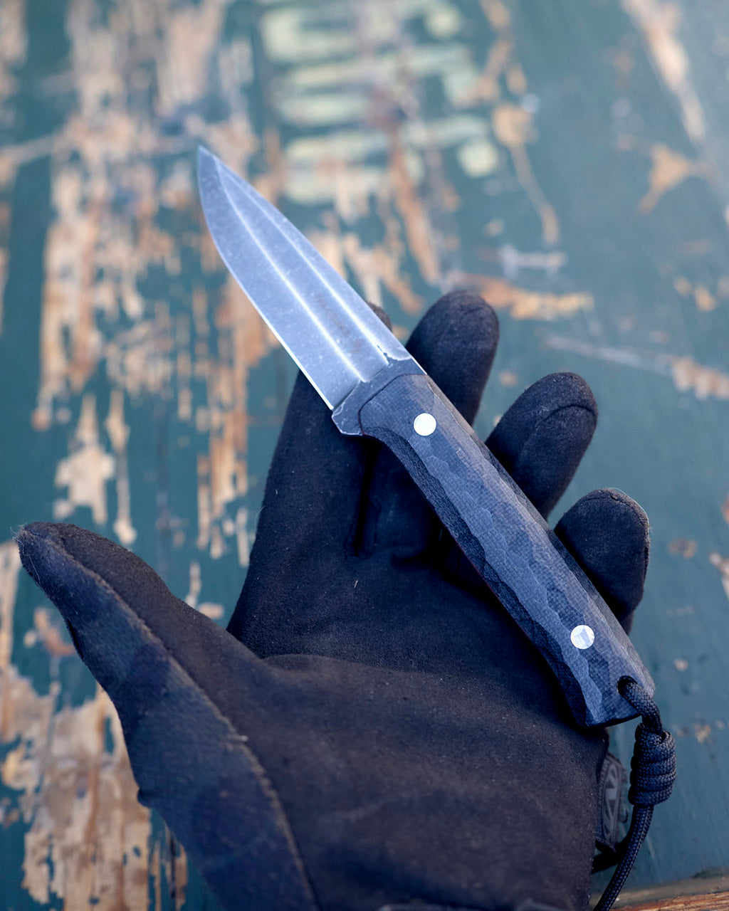 The EDC Knife, D2 steel, black micarta, kydex.