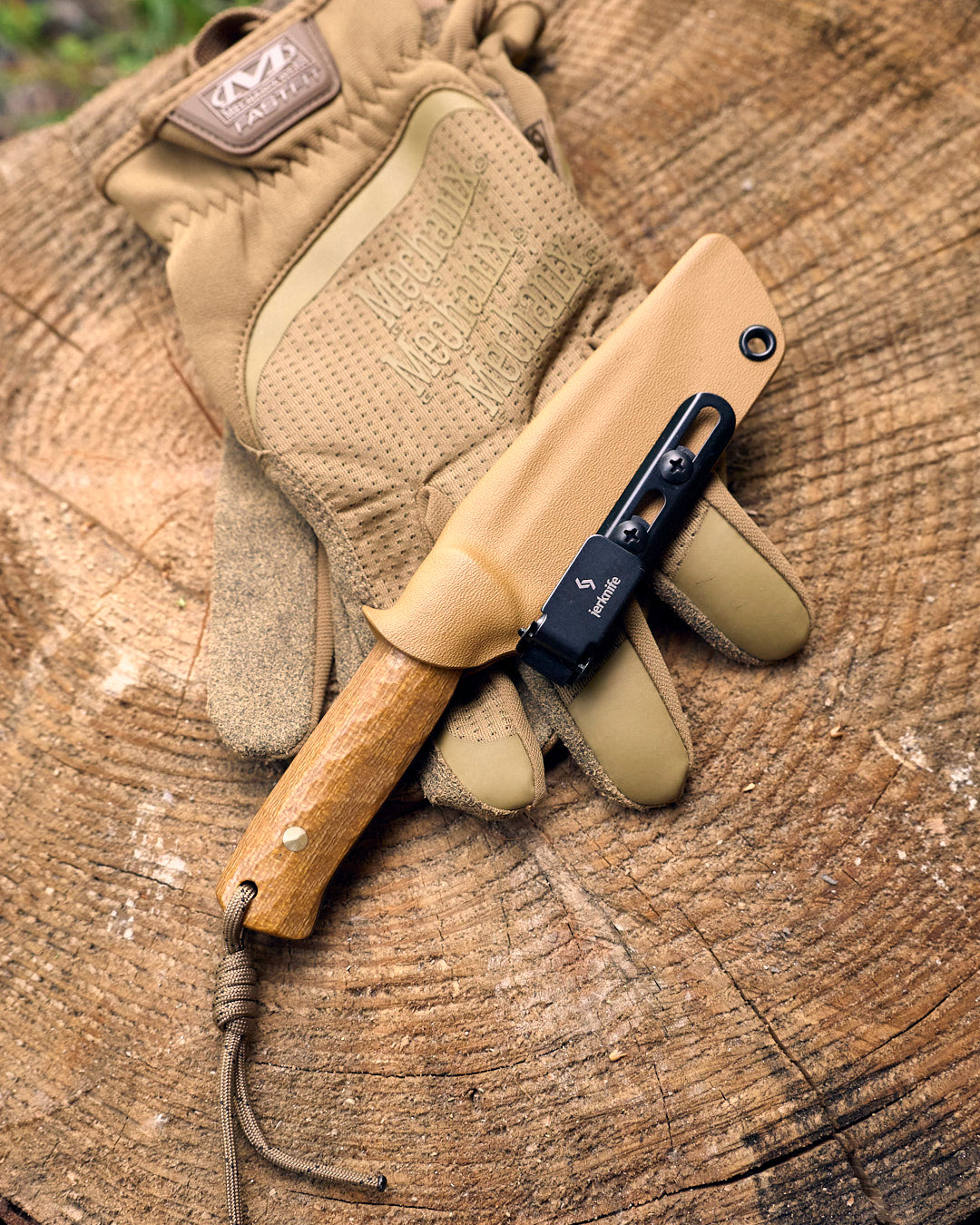 The EDC Knife, D2 steel, black micarta, kydex.