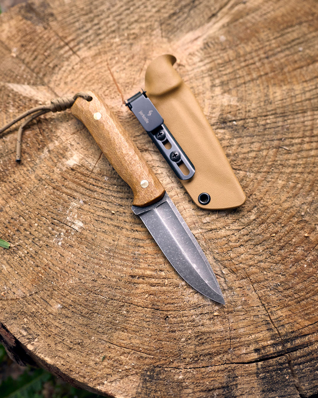 The EDC Knife, D2 steel, black micarta, kydex.