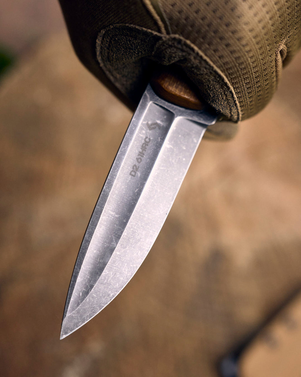 The EDC Knife, D2 steel, black micarta, kydex.