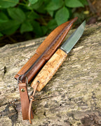The puukko knife RWL-34 powder steel.
