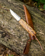 The puukko knife RWL-34 powder steel.
