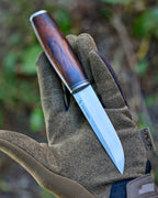 The m390 steel, ironwood, puukko knife.