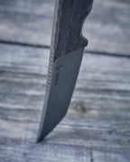 The EDC knife, D2, metall handle, kydex sheath.