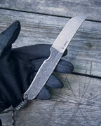 The EDC knife, D2, metall handle, kydex sheath.